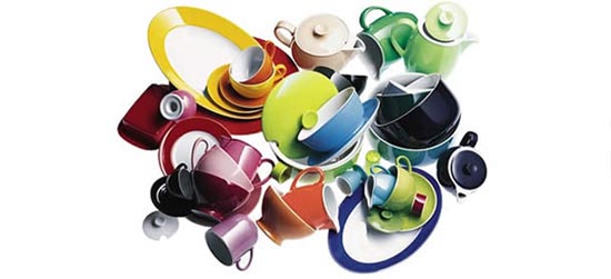 糖果般可愛彩色杯杯碗碗