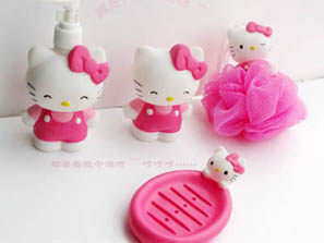 非常可愛卡通的浴室套件