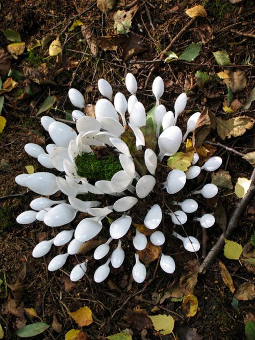 緊跟時(shí)尚 年輕人選擇的地板 一次性餐具拼出別樣藝術(shù)