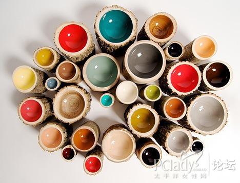 閃亮亮的另類木頭碗