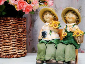 超精美田園人偶擺件一看就愛上