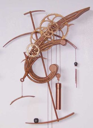 1 純木料打造的創意時鐘