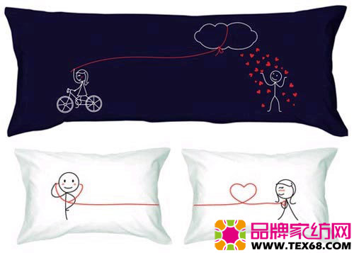 時尚情侶枕頭透露濃濃愛意