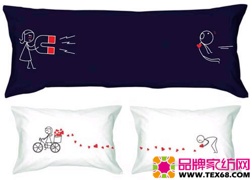 時尚情侶枕頭透露濃濃愛意