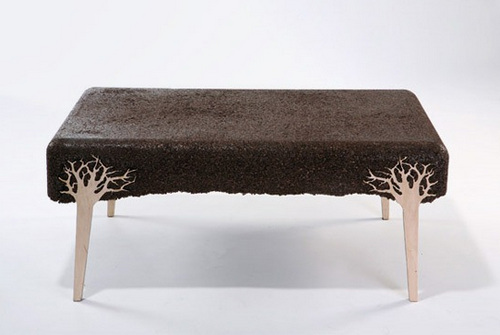 長出來的咖啡桌 創意十足