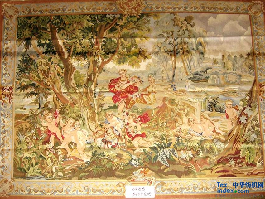 歐美風格(歐式)掛毯 規格1x1--12x12 用途室內裝飾 成份真絲 羊毛 型號GT-001