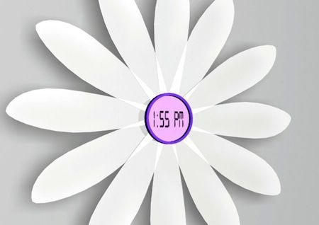 惹人喜愛的花瓣時鐘