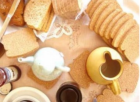 能看不能吃的面包片杯墊