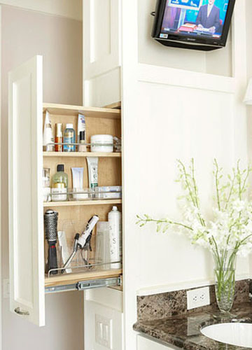 花樣百出的浴室收納柜