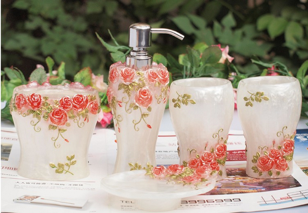 家居用品15款精美樹脂衛(wèi)浴套件