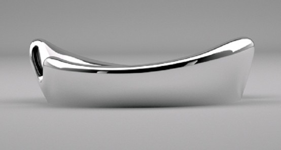 前衛設計金屬質感的未來風格家具