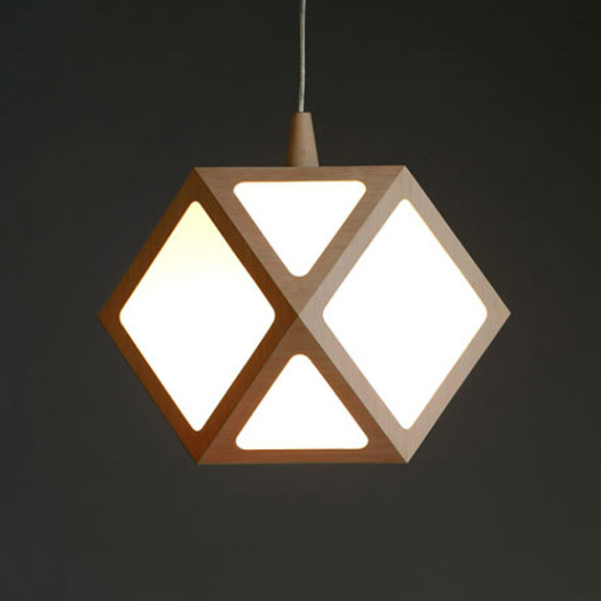 多面玲瓏幾何體創意矮桌燈具組合