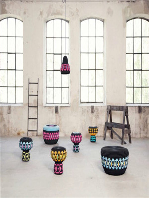 充滿民族風風格的編織座椅