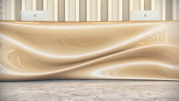 推崇自然主義的流線型桌子