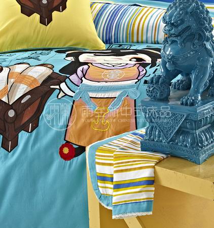 雨蘭國(guó)學(xué)系列床品開啟孩子啟蒙教育之門