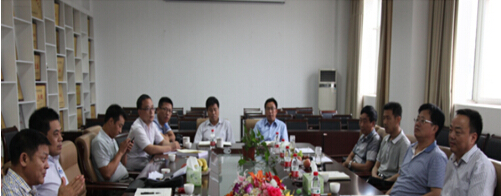 江蘇省農開局領導調研玖久絲綢